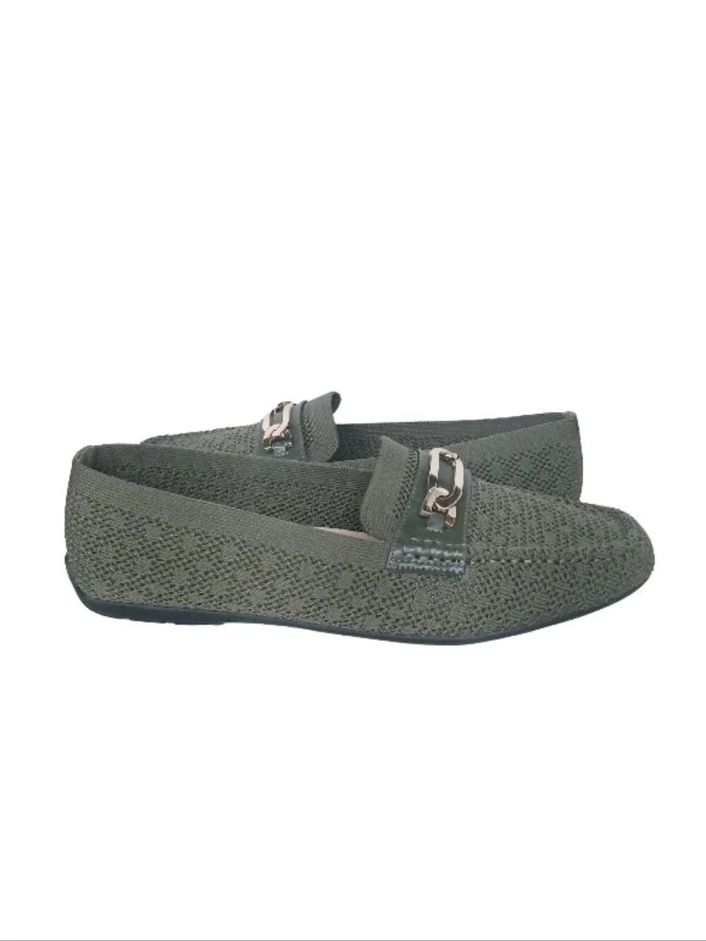 Cato Loafers Women's 10 Green And Purple Knit Slip-on Casual Colorful Shoes